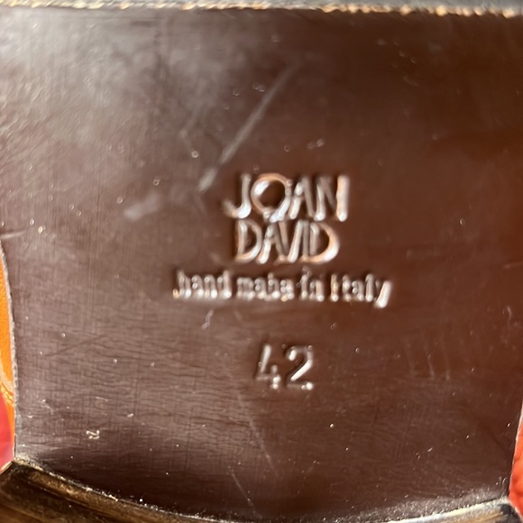 Vintage 90s Joan&David brown stamped Italian leather steampunk style ankle boots - Picture 11 of 16